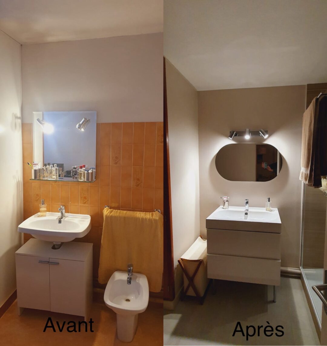 Réfection salle de bain Avant / Après