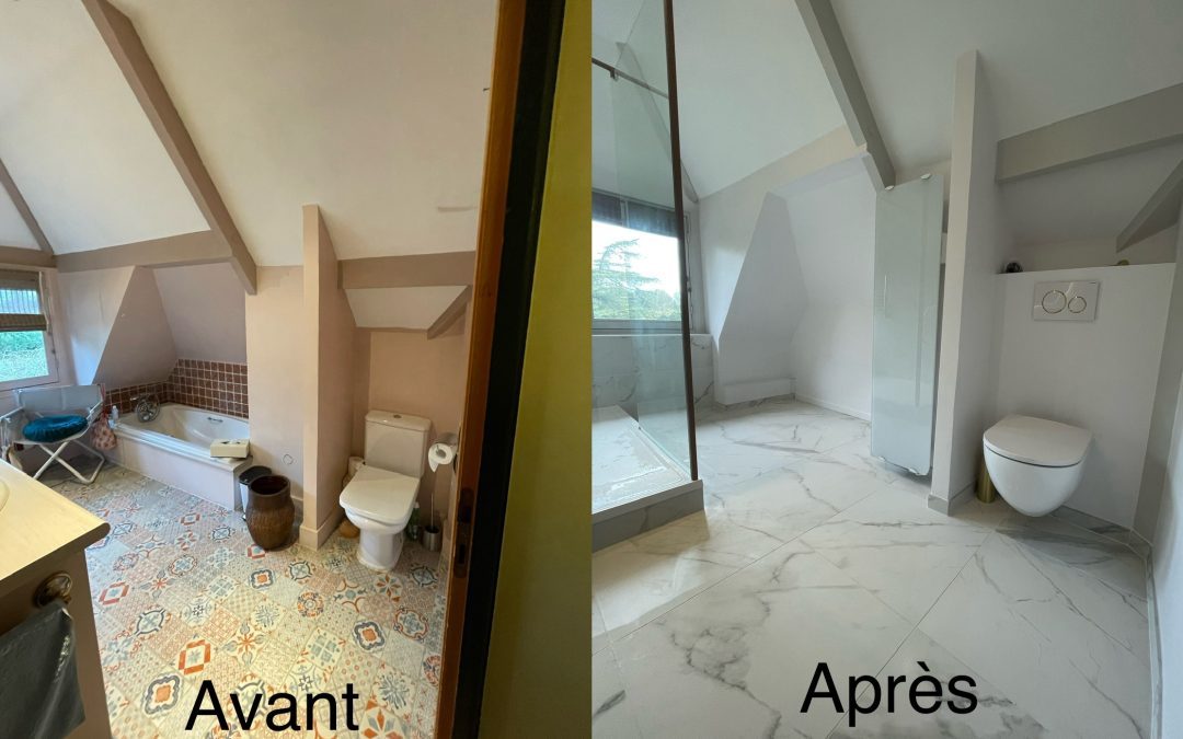 Réfection salle de bain Avant / Après