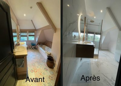 Réfection salle de bain Avant / Après